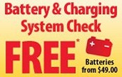 Free Battery Check - Free Charging System Check - Discount Car Batteries For Sale In San Antonio, Texas
